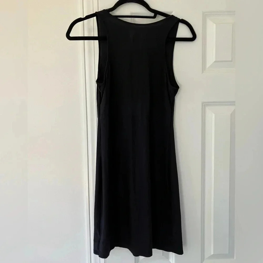 EUC Studio Donatella Black V-neck Sleeveless Camisole Dress Nightgown Small - Picture 2 of 5